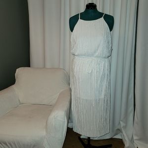 White Accordian Sundress